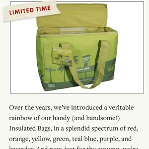 NWT Trader Joe's Olive Green Insulated Bag